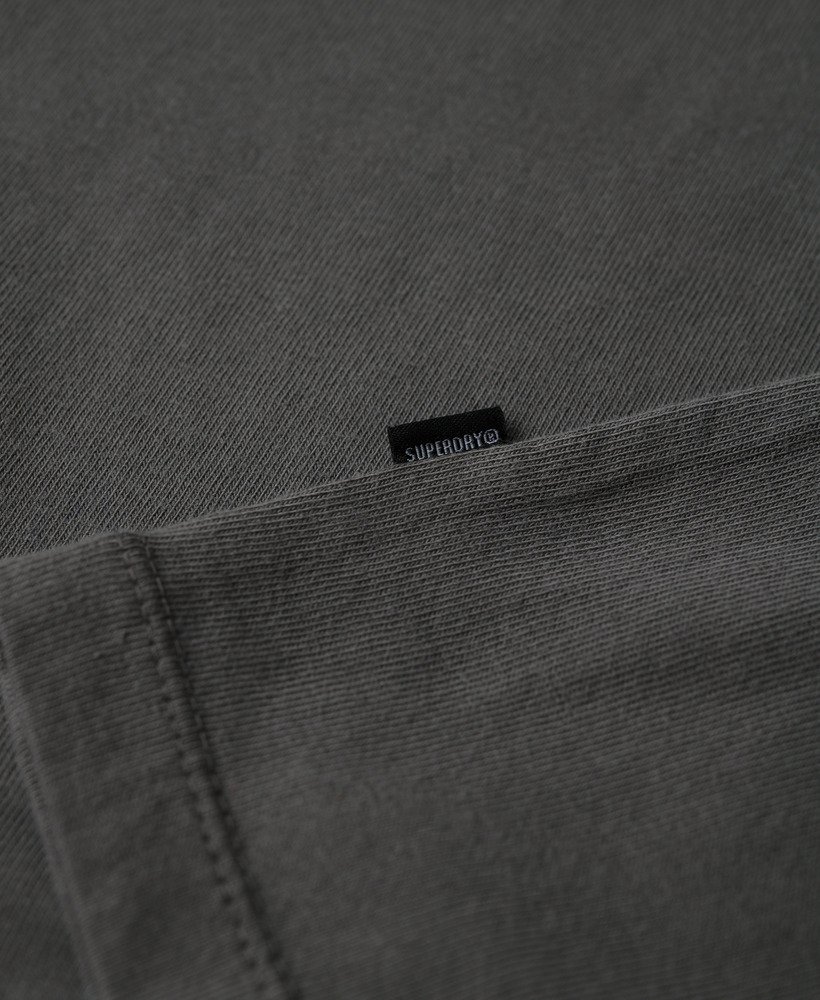 luźna koszulka z logo overdyed w kolorze ciemnoszarym