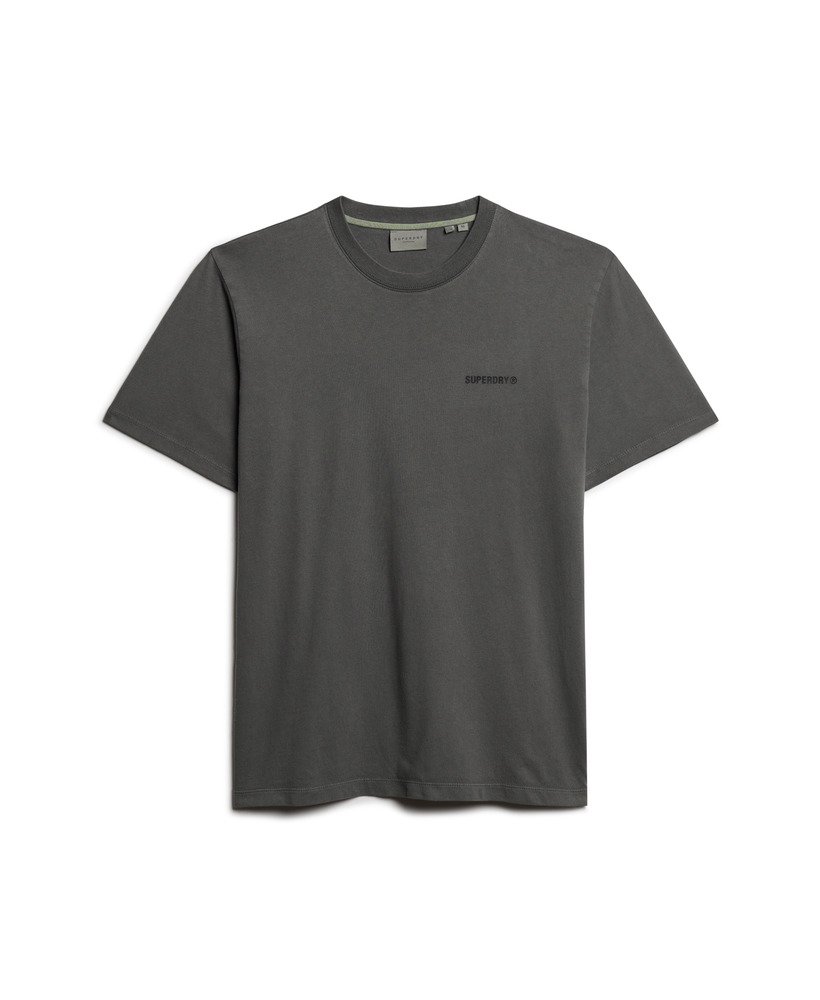 luźna koszulka z logo overdyed w kolorze ciemnoszarym