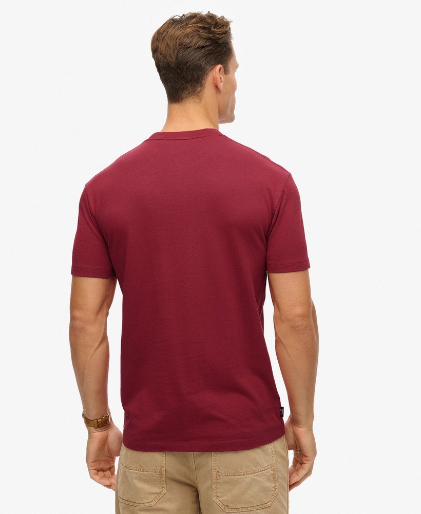 koszulka z haftowanym logo superstate athletic w kolorze chilli pepper red