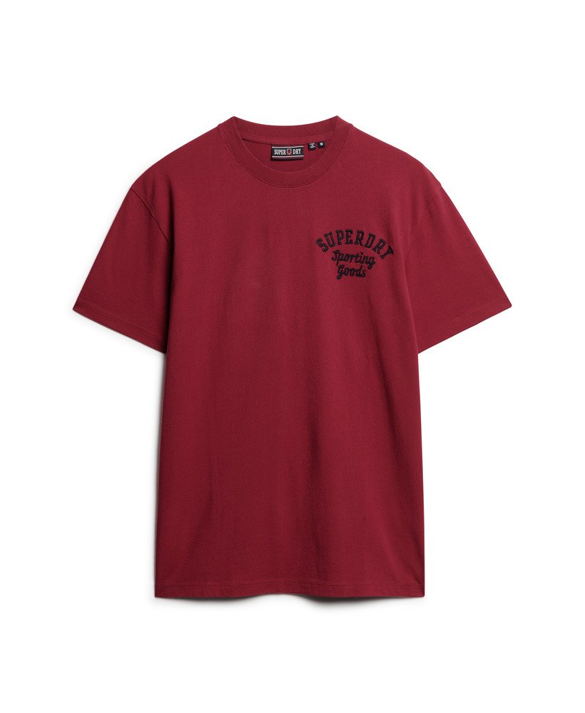 koszulka z haftowanym logo superstate athletic w kolorze chilli pepper red