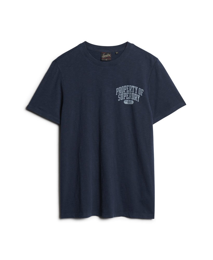 koszulka z grafiką athletic college w kolorze eclipse navy slub