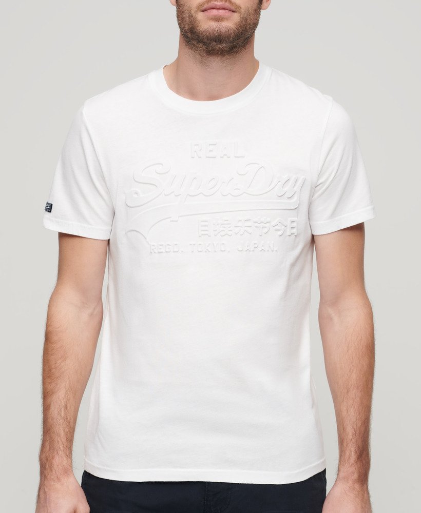 koszulka z wytłoczonym logo vintage w kolorze optic