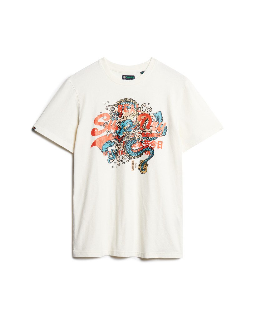 koszulka z grafiką tokyo w kolorze off white