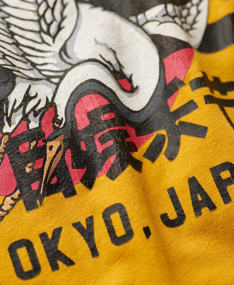 koszulka z grafiką tokyo w kolorze oleistej żółci