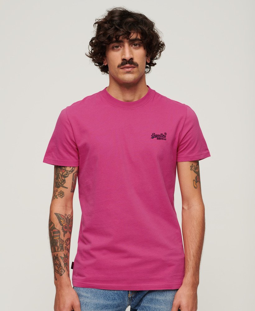 koszulka z organicznej bawełny essential z logo w kolorze echo pink