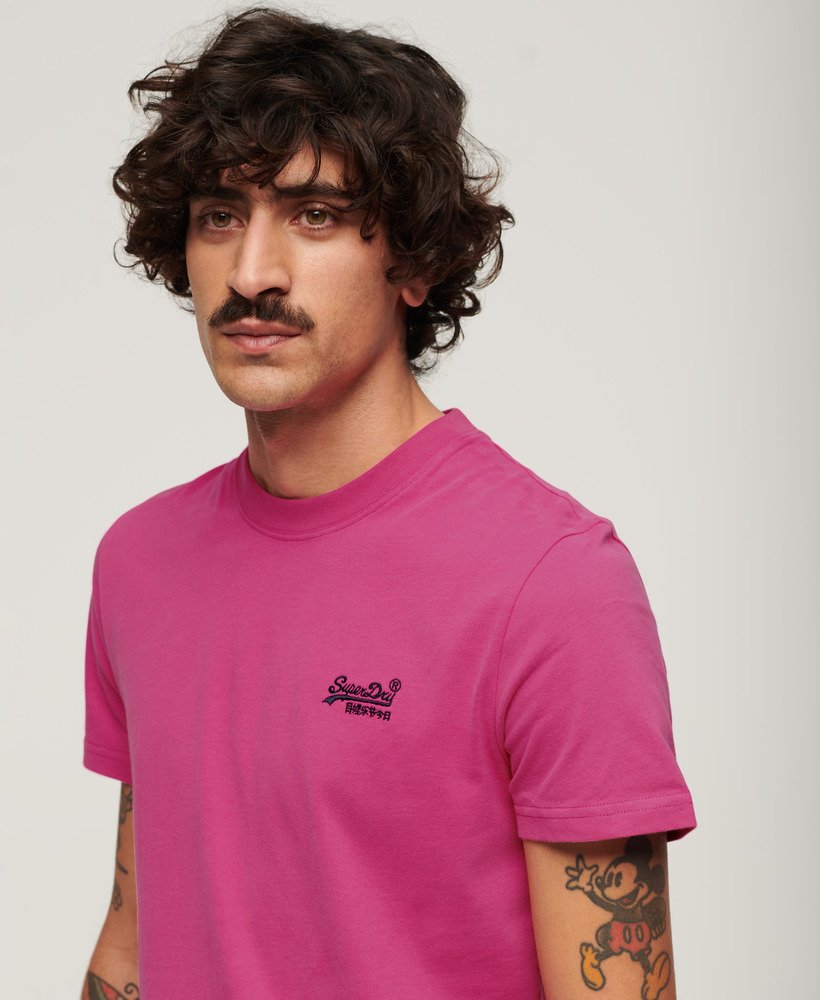 koszulka z organicznej bawełny essential z logo w kolorze echo pink