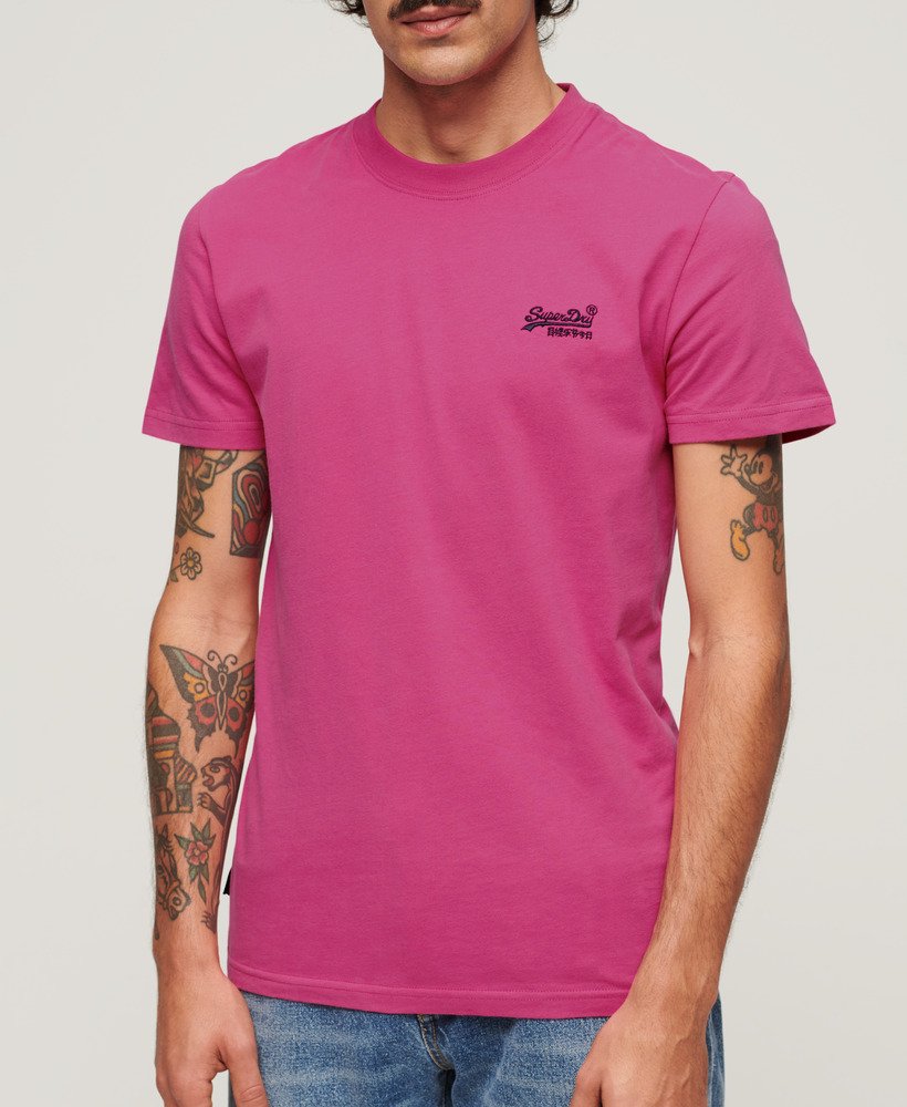 koszulka z organicznej bawełny essential z logo w kolorze echo pink