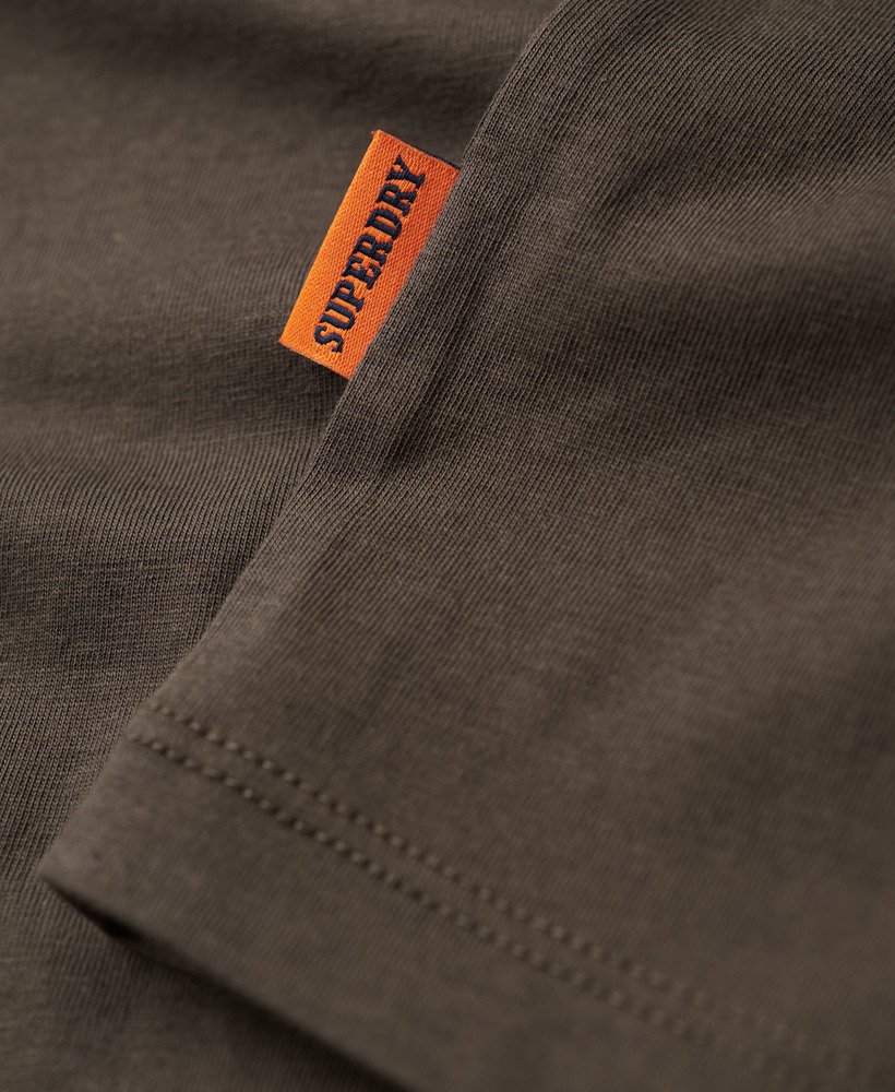 koszulka z organicznej bawełny essential z haftowanym logo w kolorze vintage black
