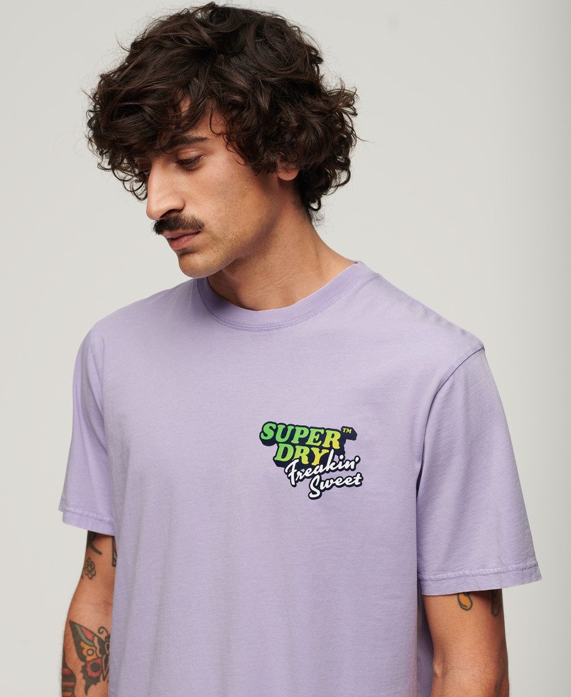 luźna koszulka podróżna neon travel w kolorze jasnofioletowym
