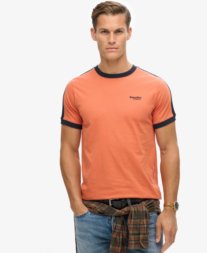 koszulka essential logo retro w kolorze mango orangeeclipse granat