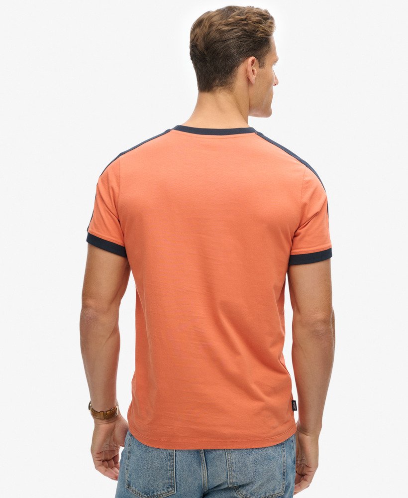 koszulka essential logo retro w kolorze mango orangeeclipse granat