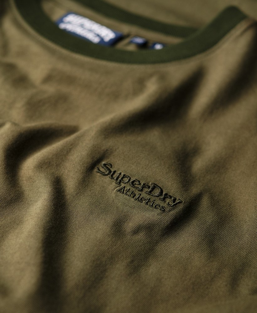 koszulka retro essential z logo w kolorze oliwkowo-zielono-zielonymoliwkowym surplus goods