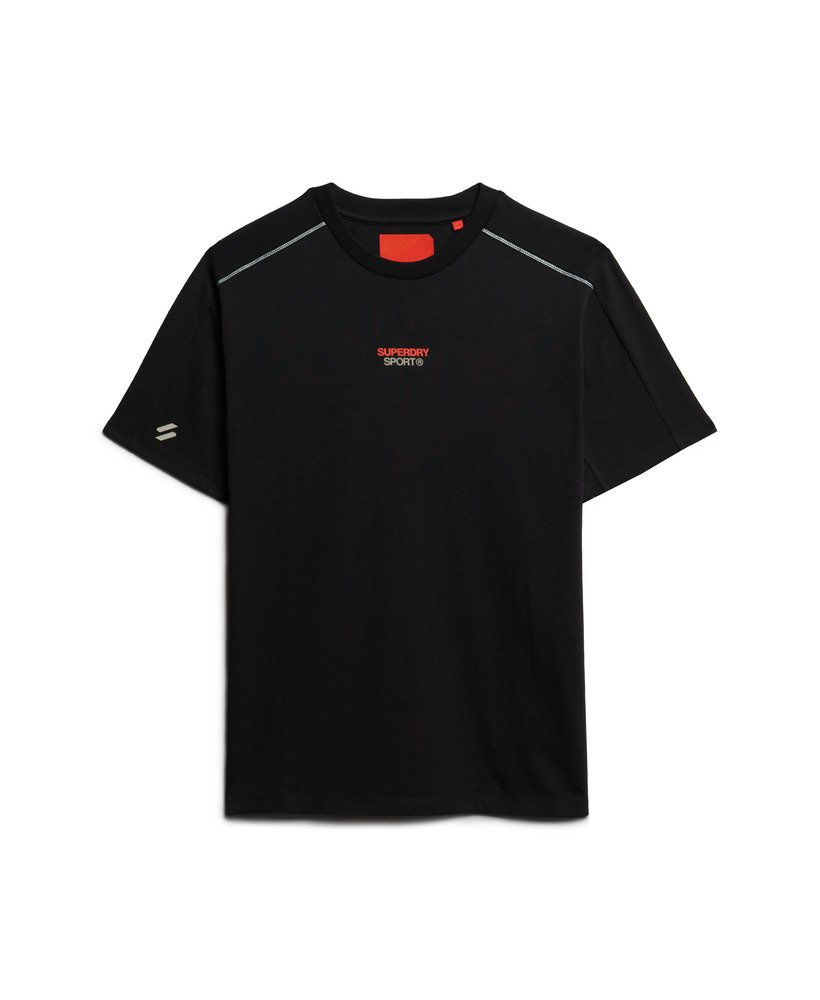 koszulka z logo sport tech w kolorze czarnym luźna