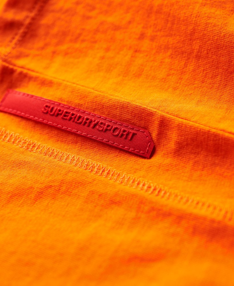 koszulka sport tech logo relaxed t-shirt w kolorze pomarańczowym tiger