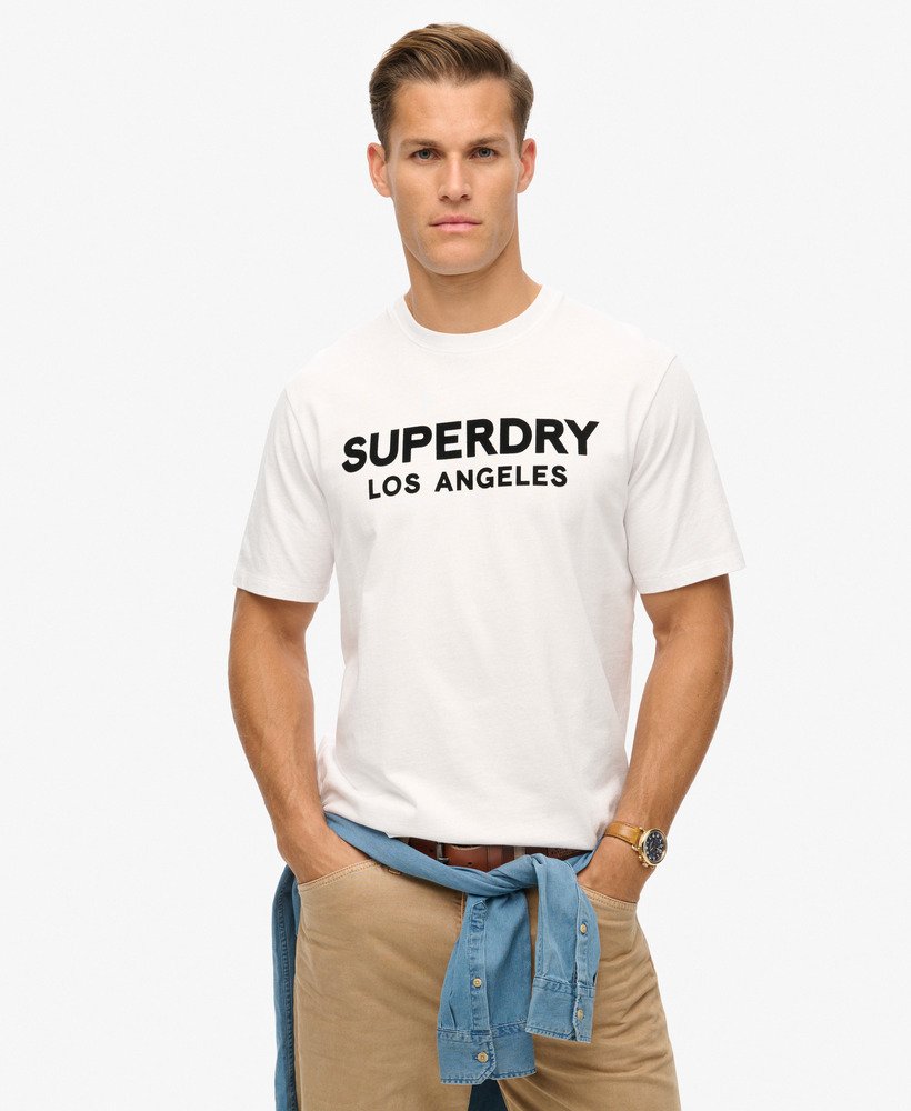 luźny t-shirt sportowy luxury sport w kolorze lśniącej bieli