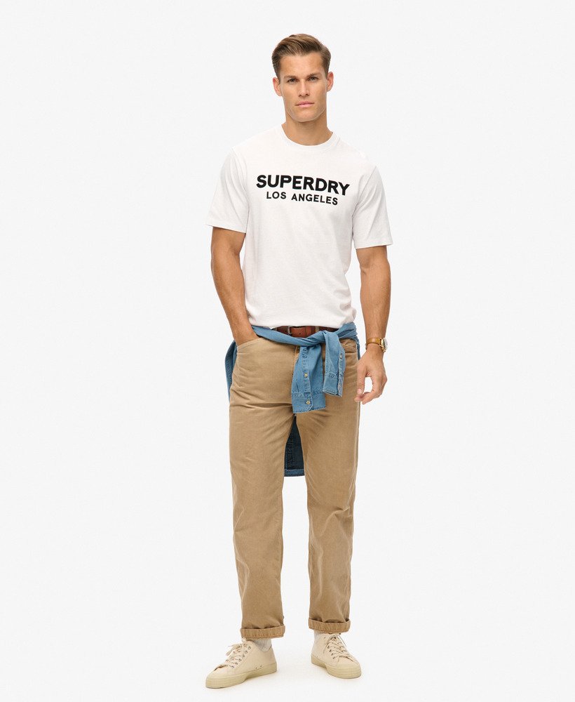 luźny t-shirt sportowy luxury sport w kolorze lśniącej bieli