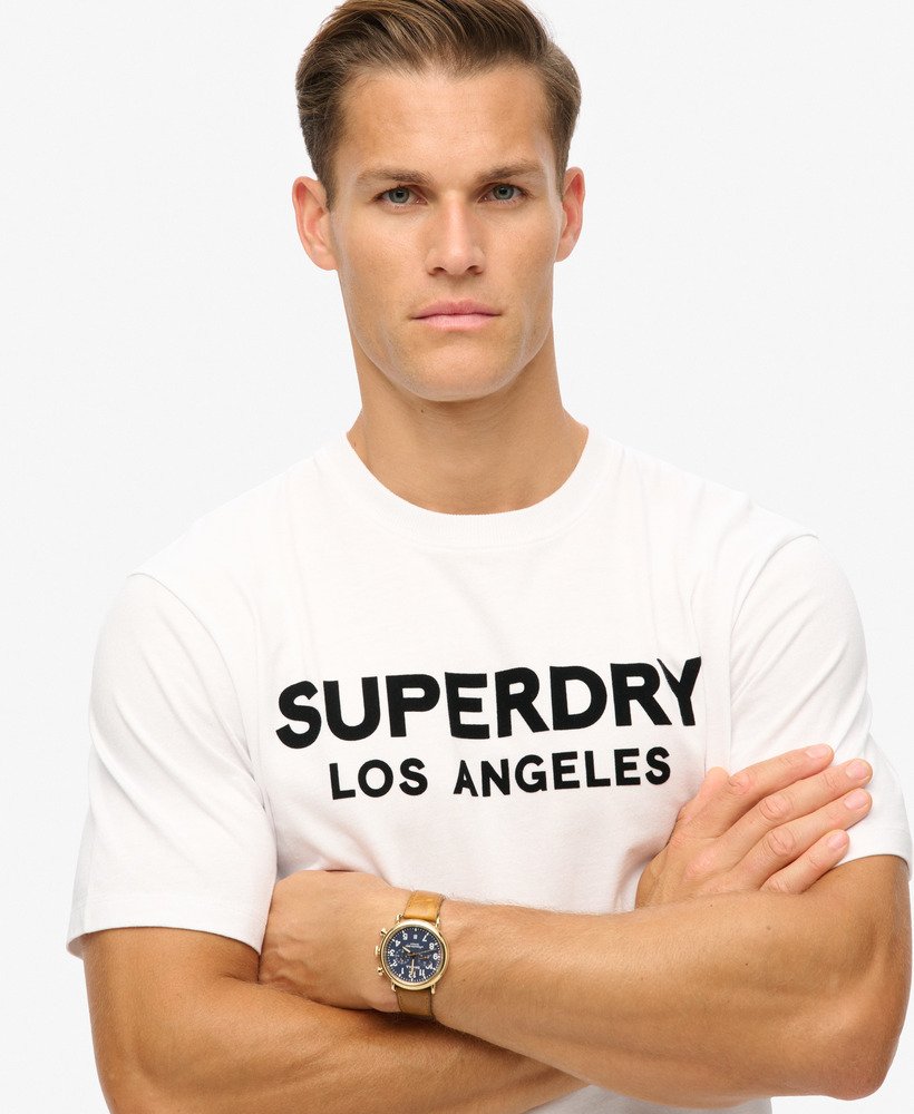 luźny t-shirt sportowy luxury sport w kolorze lśniącej bieli