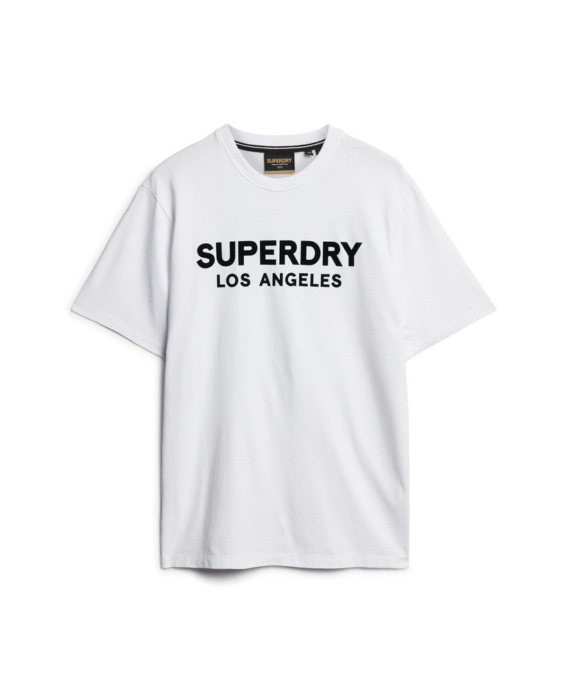 luźny t-shirt sportowy luxury sport w kolorze lśniącej bieli