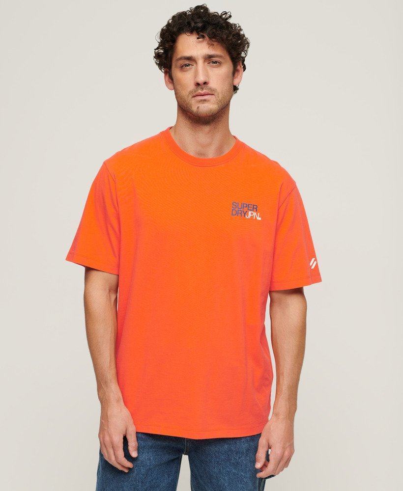 luźna koszulka z logo sportswear w kolorze ognistopomarańczowym