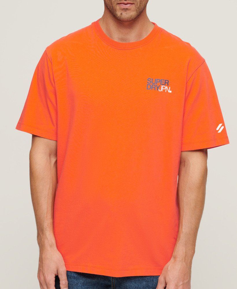 luźna koszulka z logo sportswear w kolorze ognistopomarańczowym
