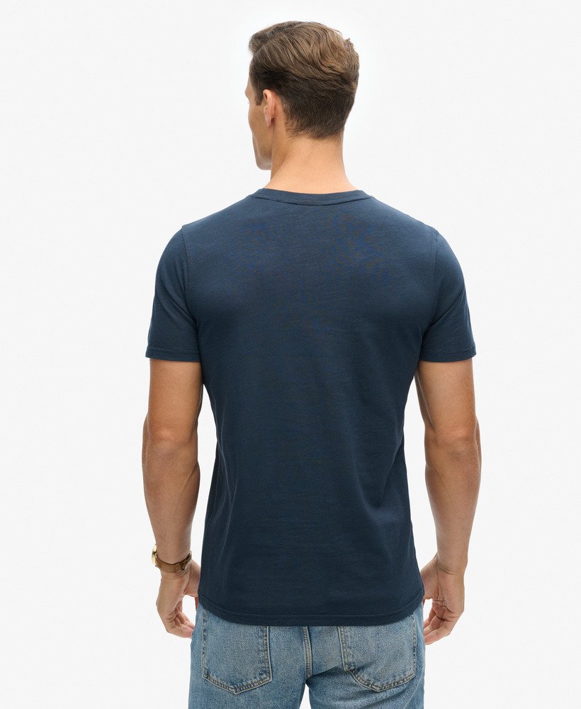 koszulka robocza z grafiką w kolorze metalicznym w kolorze eclipse navy slub