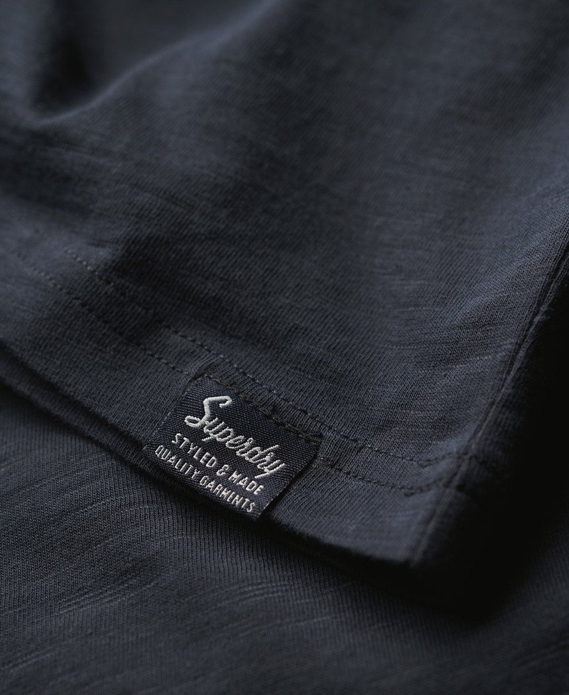 koszulka robocza z grafiką w kolorze metalicznym w kolorze eclipse navy slub