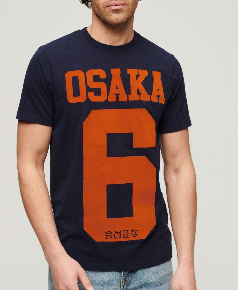 koszulka z grafiką osaka 6 w kolorze granatowym i melanżowym