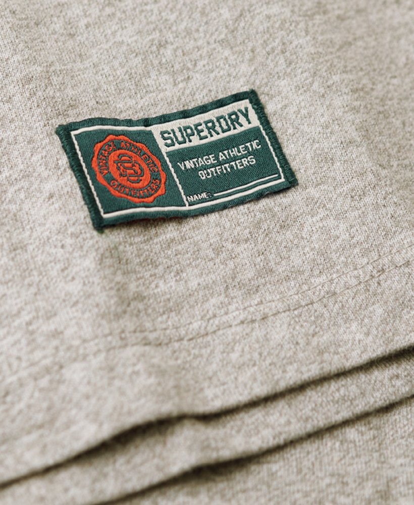koszulka sportowa z krótkim rękawem w stylu vintage w kolorze jasnoszarym melanżowym
