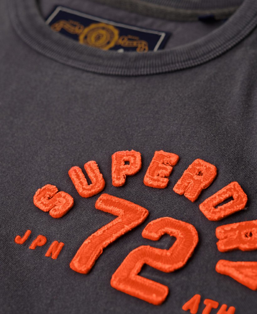 koszulka sportowa z krótkim rękawem w stylu vintage w kolorze czarnym grafitowym
