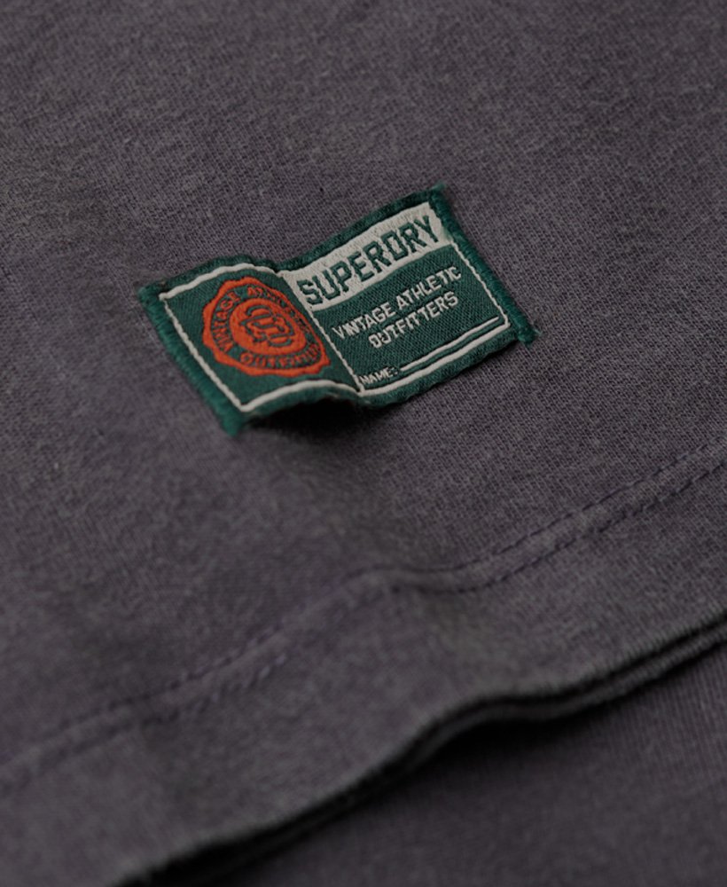 koszulka sportowa z krótkim rękawem w stylu vintage w kolorze czarnym grafitowym