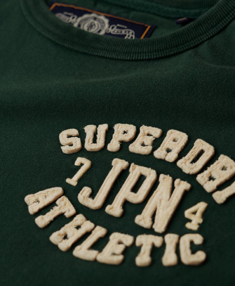 koszulka sportowa z krótkim rękawem w stylu vintage w kolorze emaliowanej zieleni