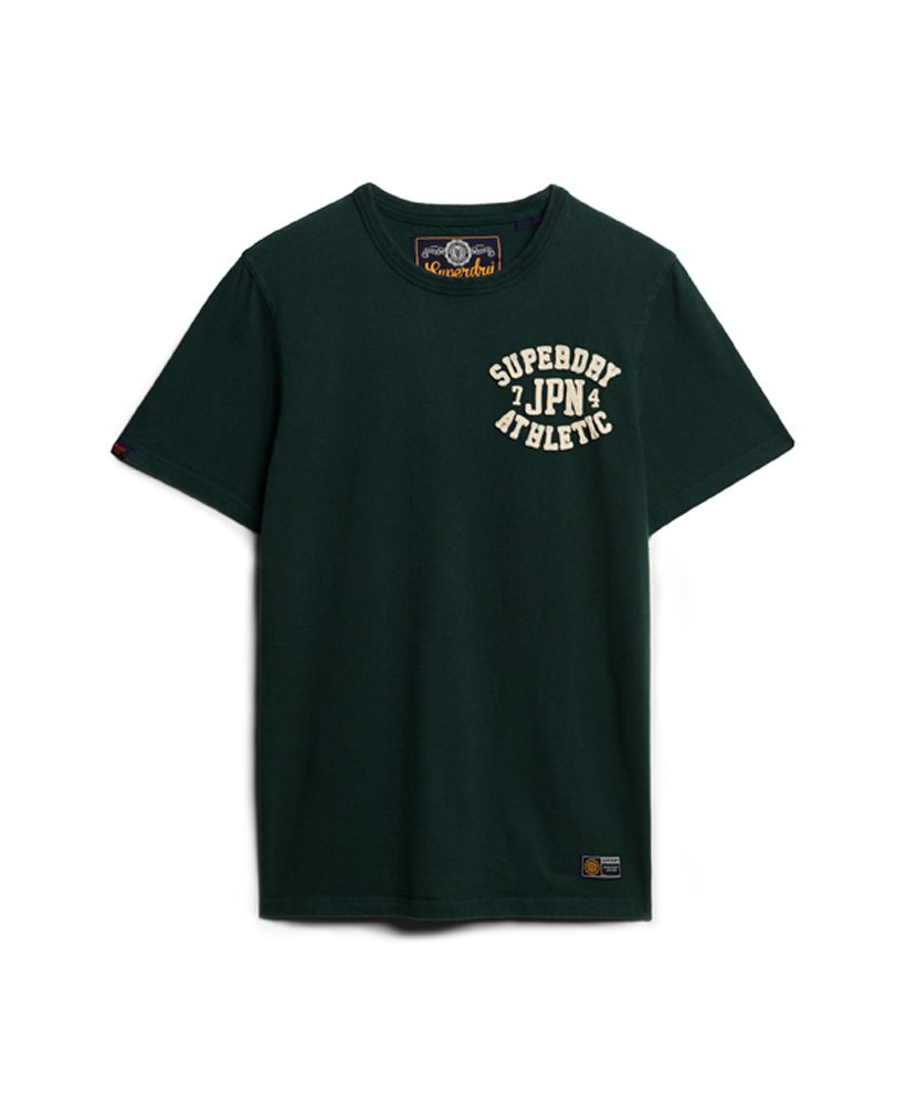 koszulka sportowa z krótkim rękawem w stylu vintage w kolorze emaliowanej zieleni