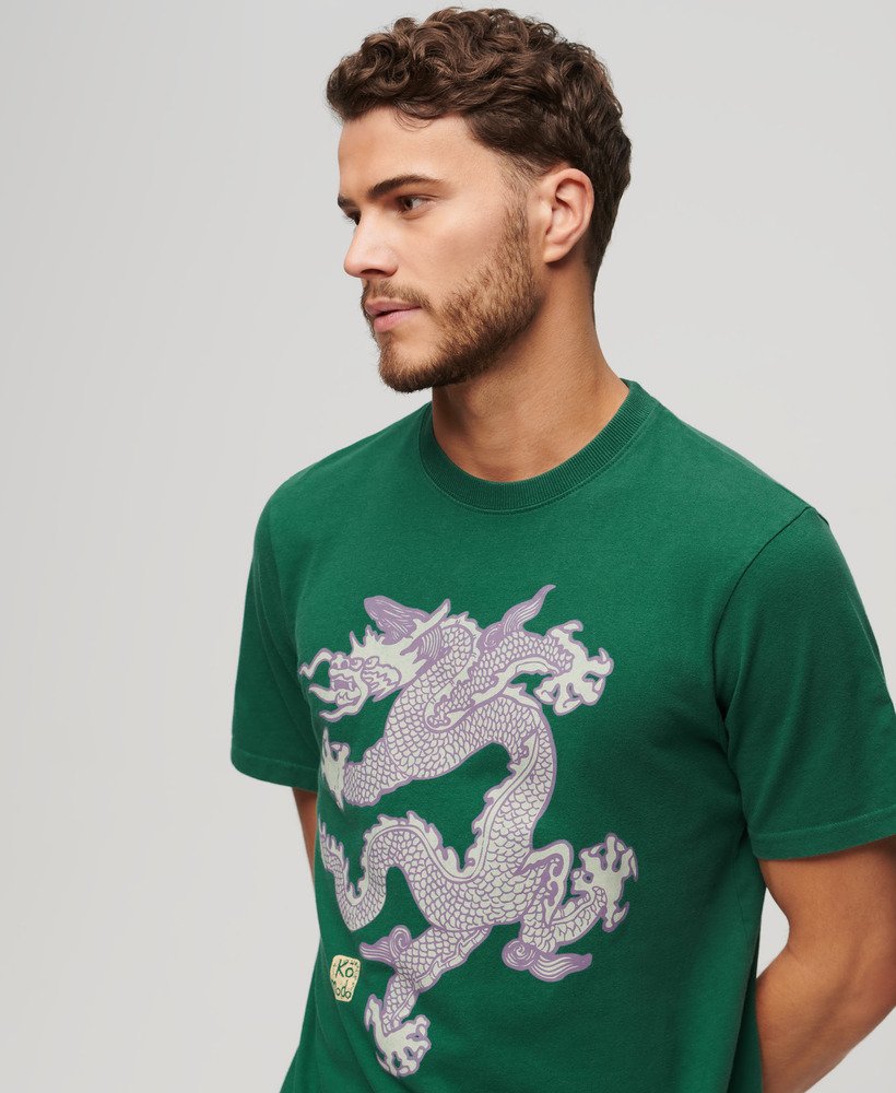 koszulka superdry x komodo vintage w kolorze erin green
