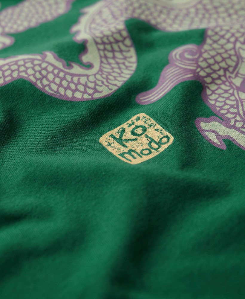 koszulka superdry x komodo vintage w kolorze erin green
