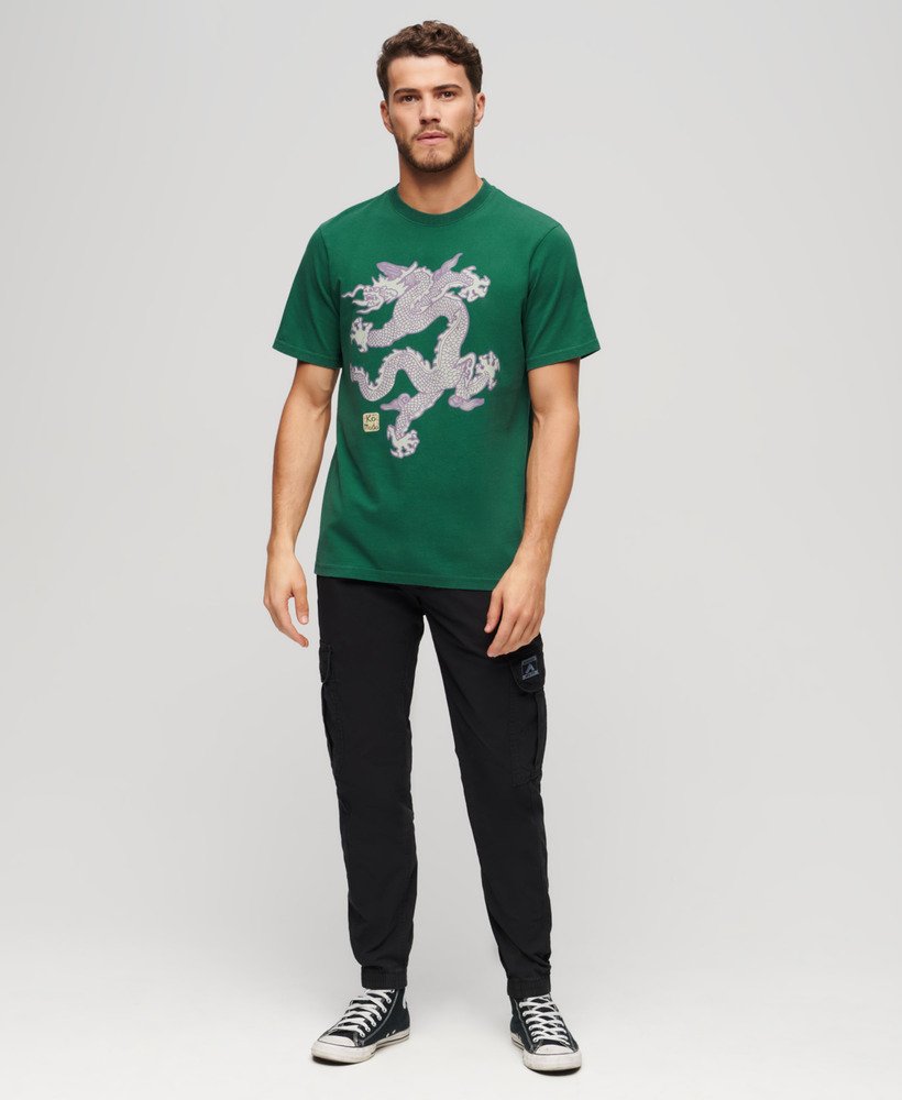koszulka superdry x komodo vintage w kolorze erin green