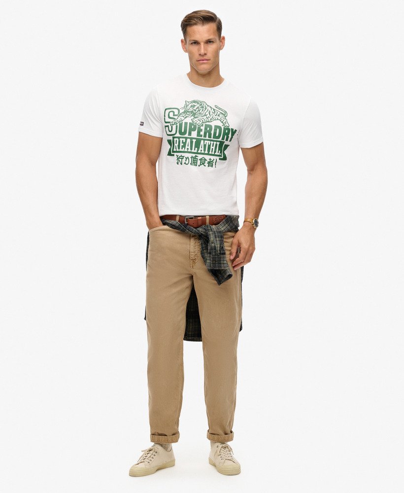 klasyczny sportowy t-shirt w kolorze optic