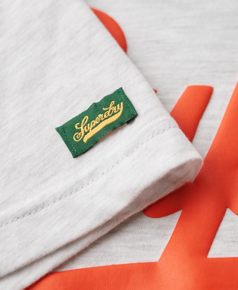 klasyczny t-shirt z napisem college script w kolorze ice marl