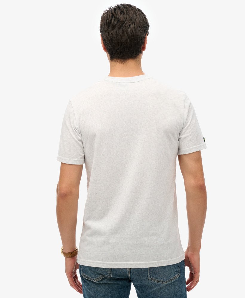 klasyczny t-shirt z napisem college script w kolorze ice marl