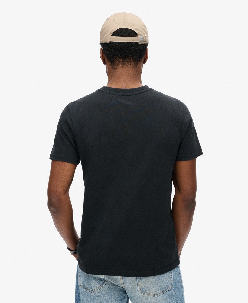 koszulka z nadrukiem flocked fade w kolorze nero black marl