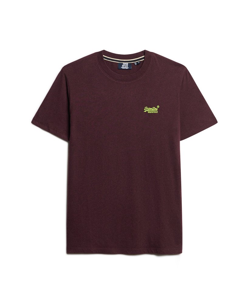 koszulka z organicznej bawełny essential z logo w kolorze tawnty port marlfluro yellow