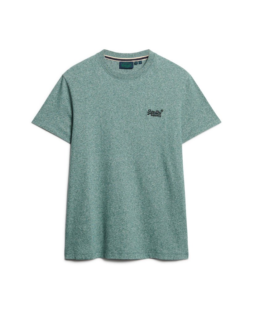 koszulka z organicznej bawełny essential z logo w kolorze mid pine green grit