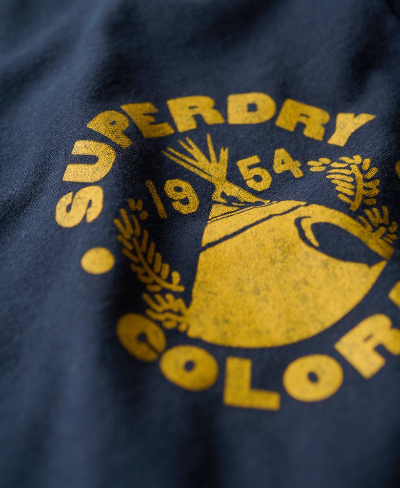 koszulka z grafiką outdoorową w kolorze navy marl