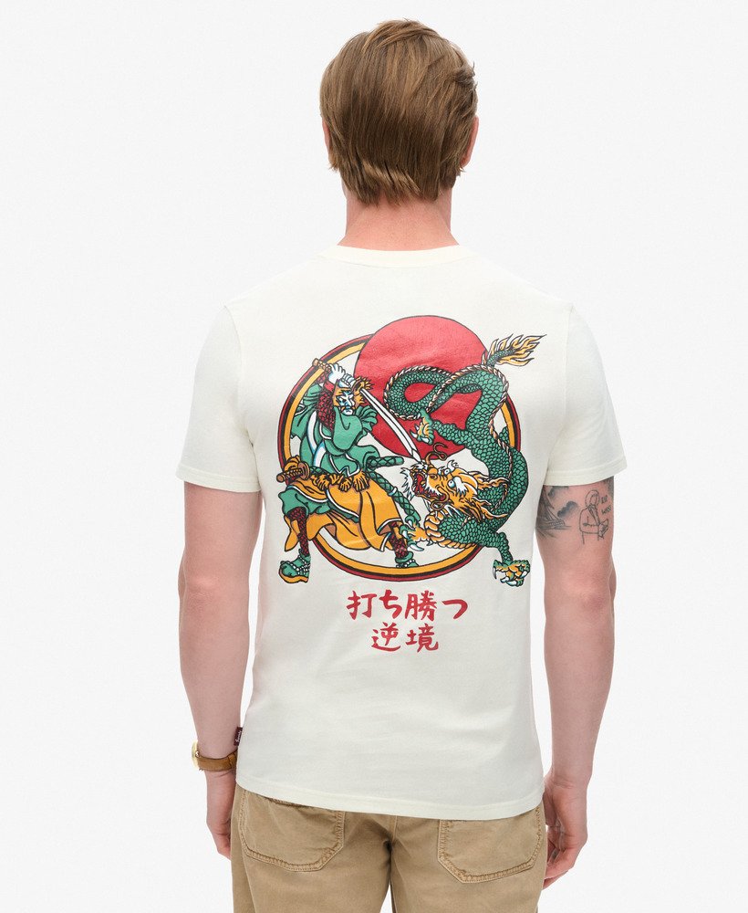 koszulka z grafiką tokyo w kolorze off white