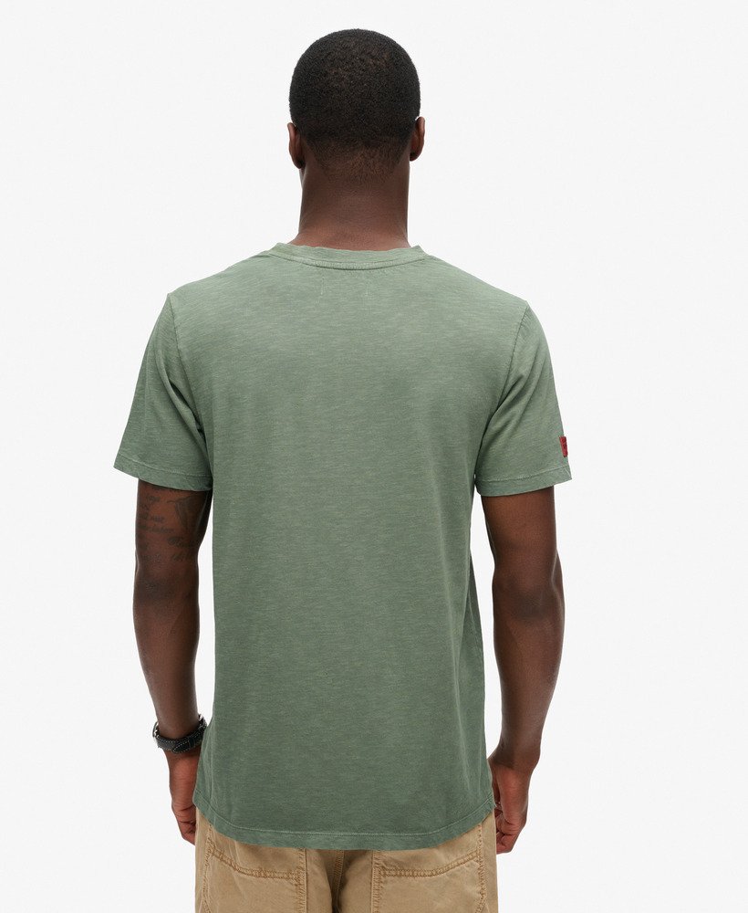 koszulka z grafiką workwear script w kolorze laurel khaki slub