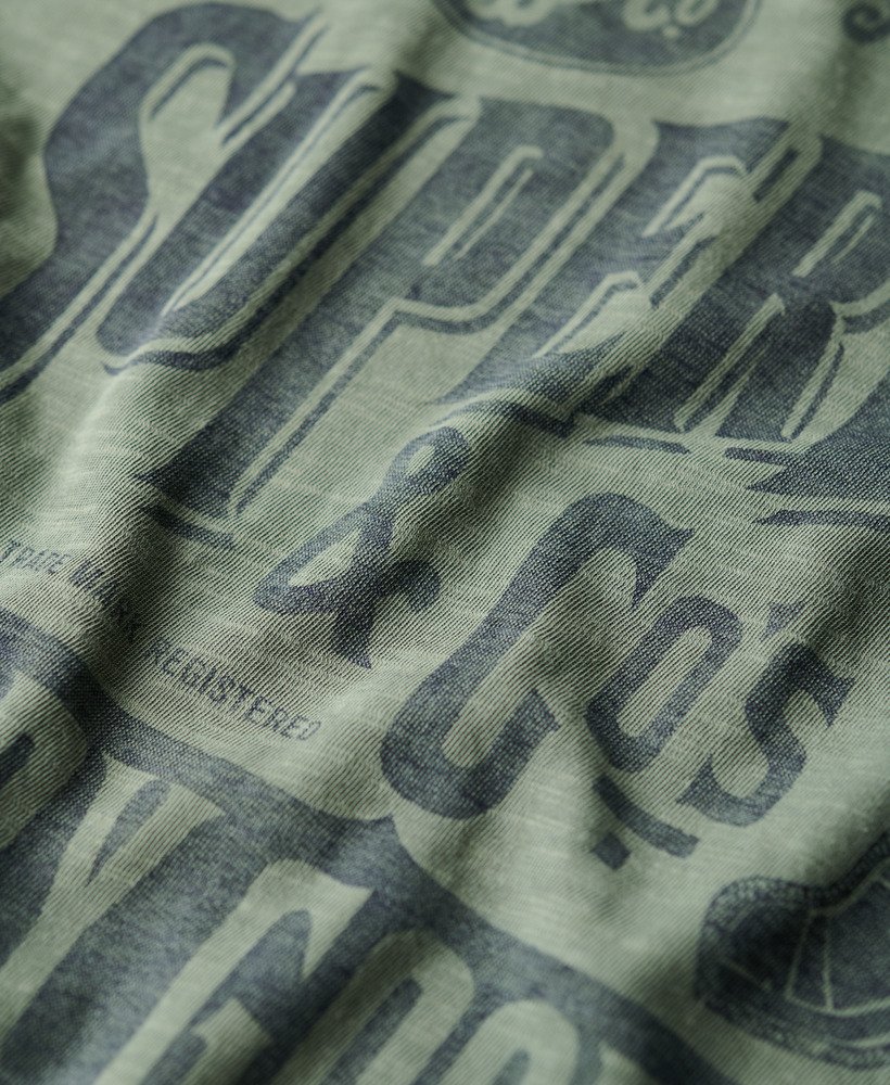 koszulka z grafiką workwear script w kolorze laurel khaki slub