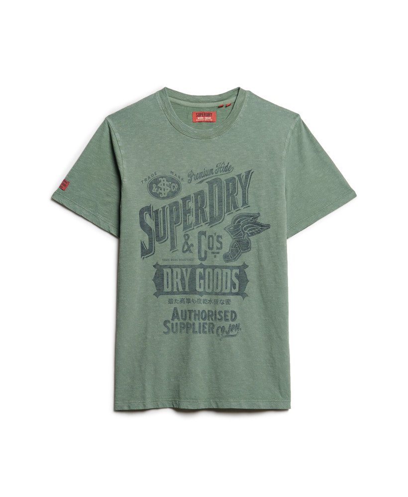 koszulka z grafiką workwear script w kolorze laurel khaki slub