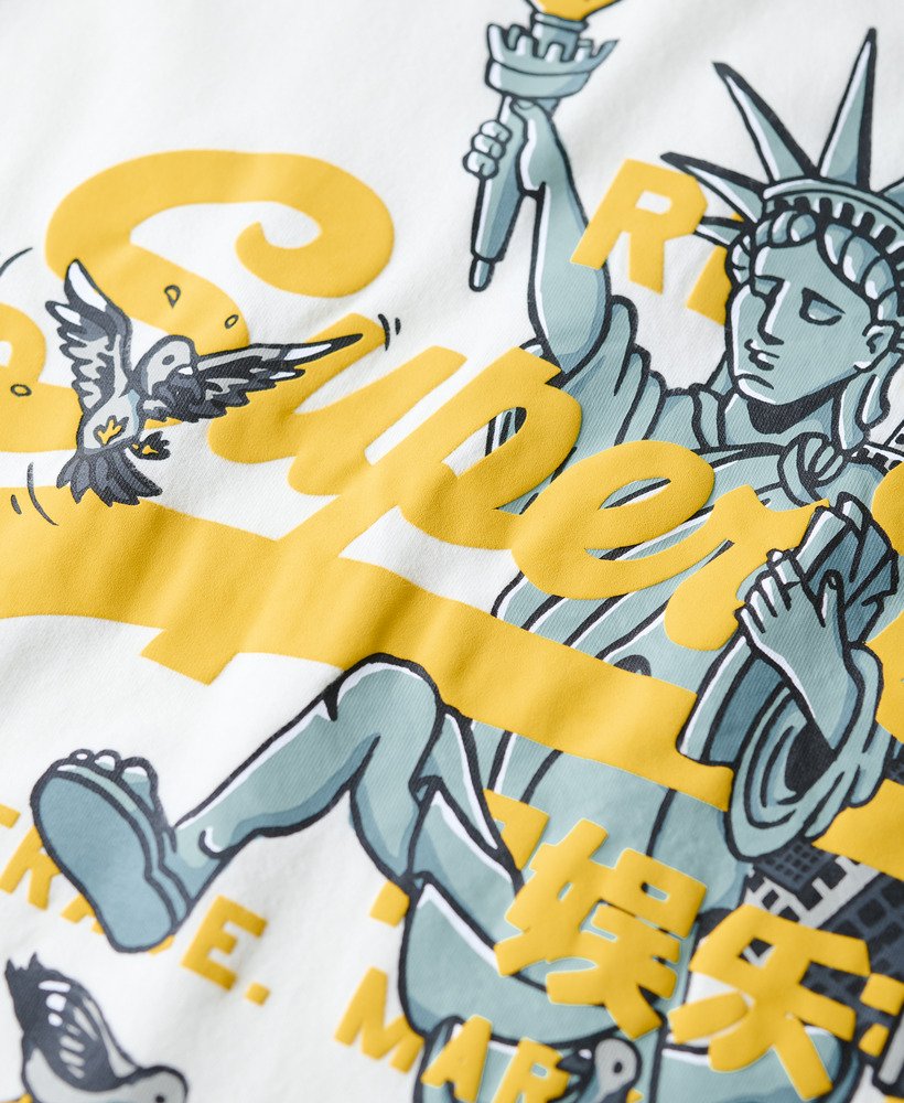 koszulka z grafiką new york w kolorze off white