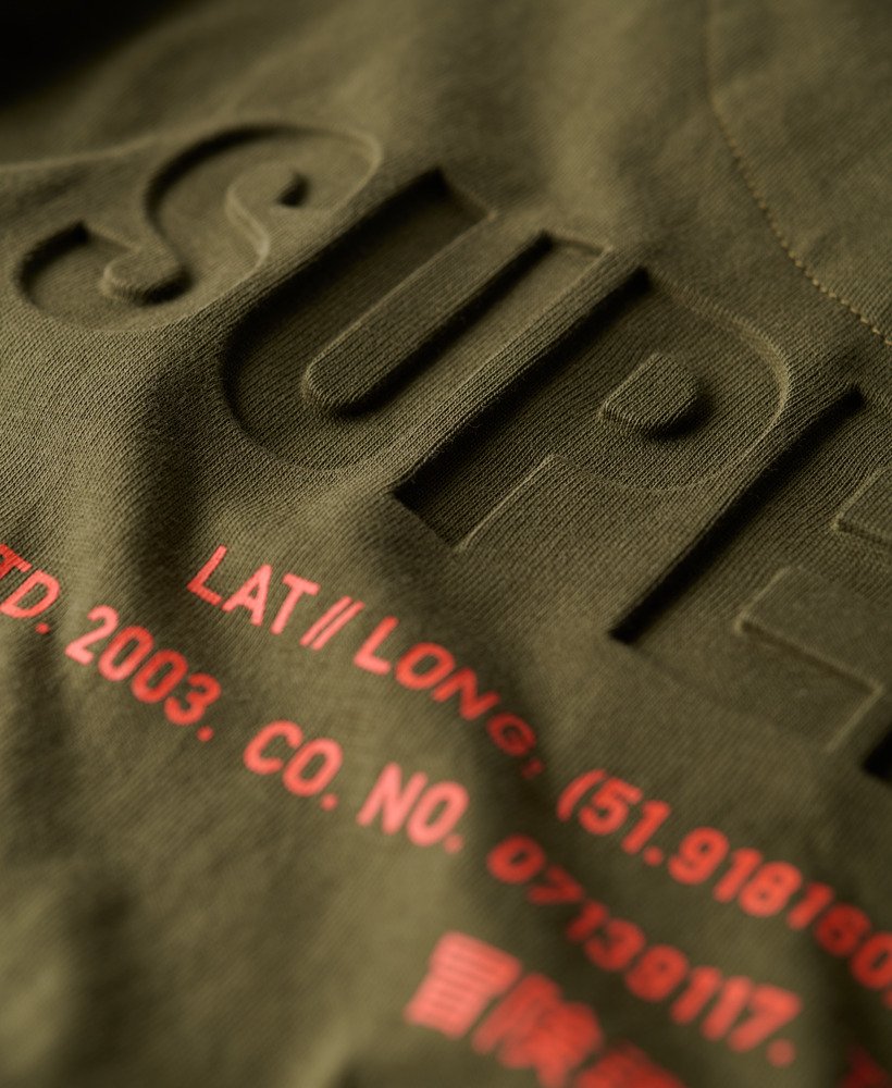 luźna koszulka z logo utility sport w kolorze khaki