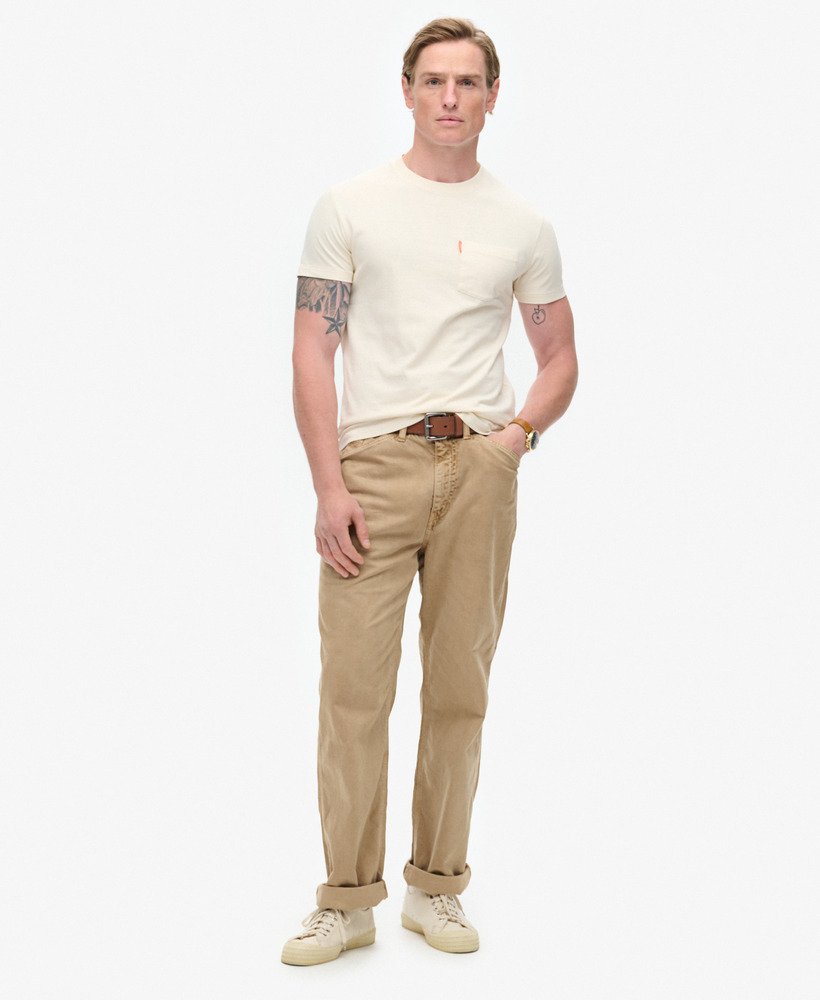 niezbędna koszulka z kieszenią w kolorze washed chalk