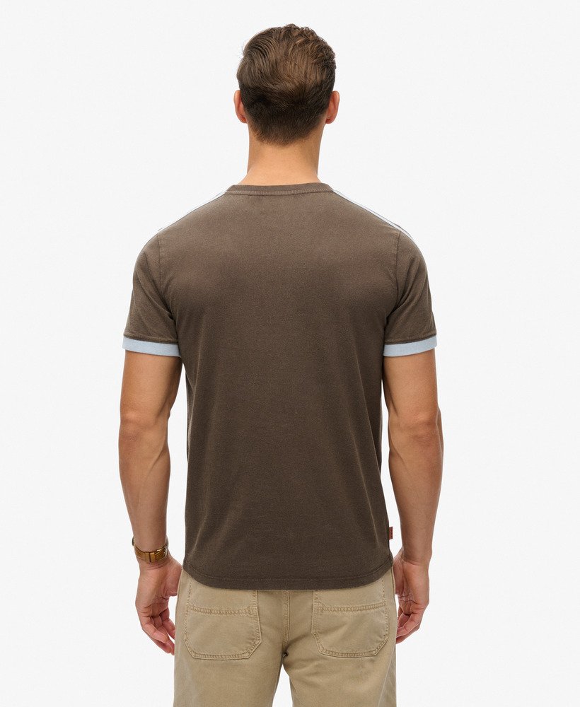 koszulka w paski retro essential logo w kolorze bracken brown
